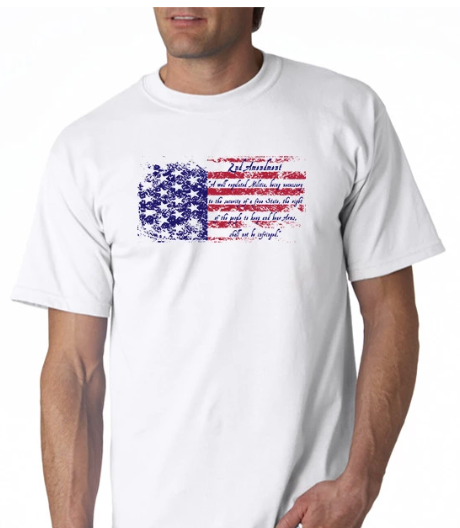 Photo Buy 2nd Amendment Flag T-shirt Online