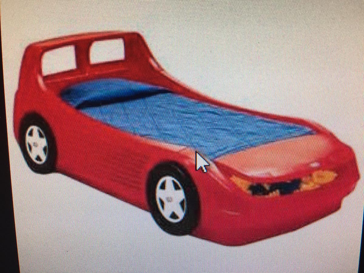 Photo Red Race Car Bed