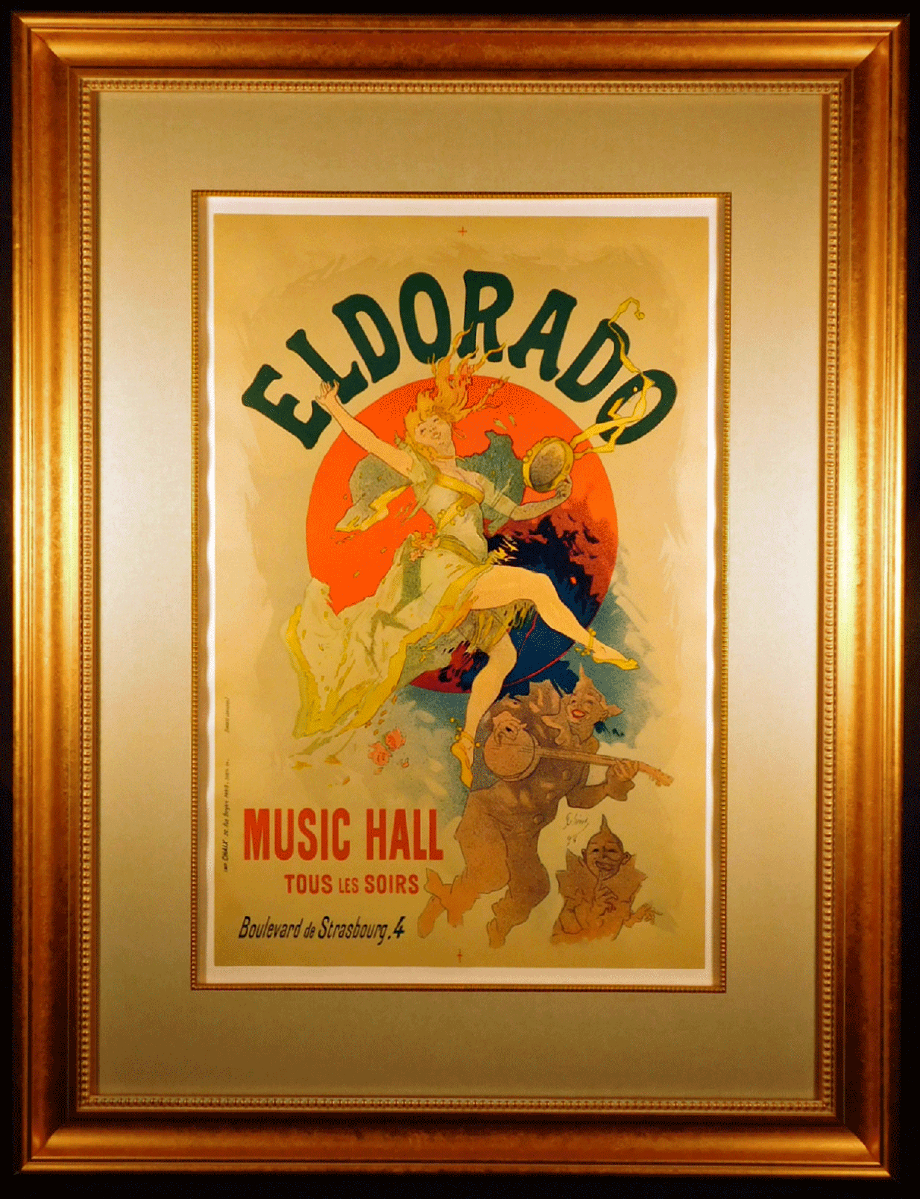 Photo El Dorado Original 1894 Color Lithograph by Jules Cheret