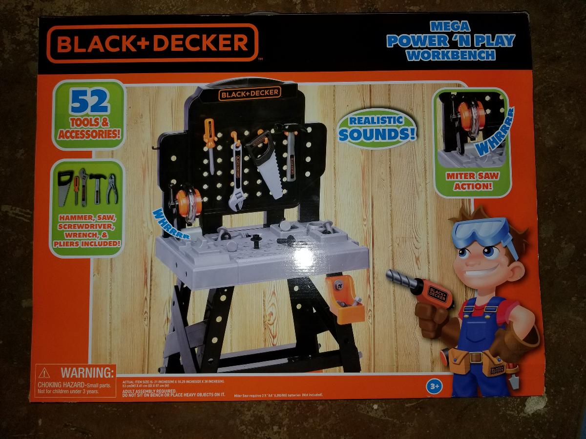 Photo Brand New Unopened Black + Decker Mega Power N Play Workbench