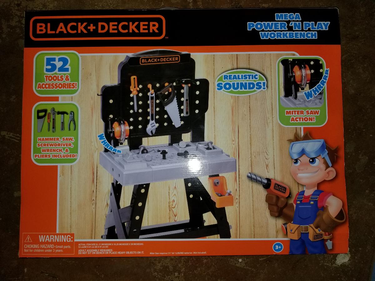 Photo Brand New Unopened Black + Decker Mega Power N Play Workbench