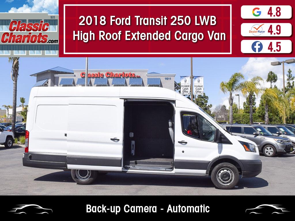 Photo Used 2018 Ford Transit Cargo 250 LWB High Roof Extended Van for Sale in San Diego - 21411