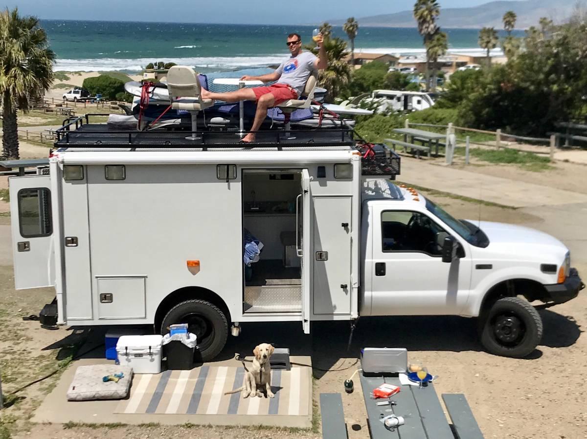 Photo By Owner! 2000 Ford 22 ft. F450 4x4 Ambulance Camper