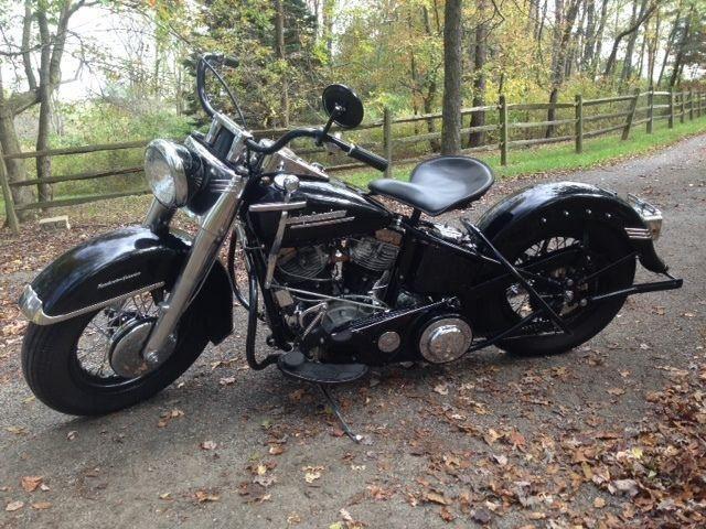 Photo Vintage Harley Panhead El, Police Bike 61ci