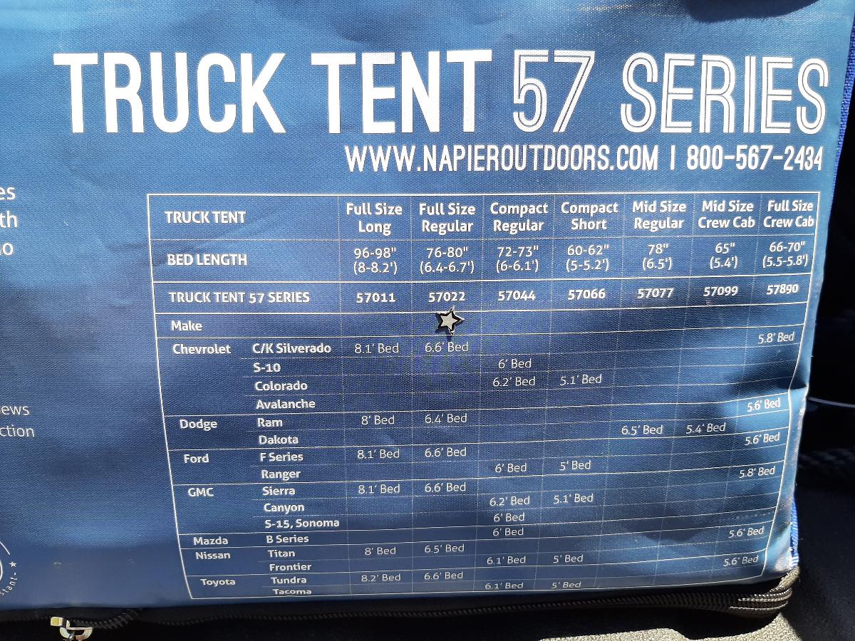 Photo New Napier Truck Tent